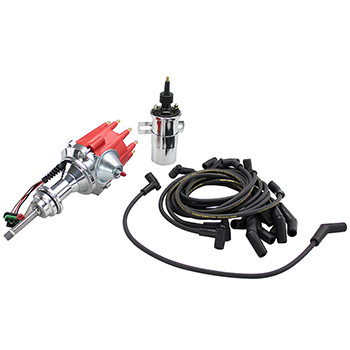 Power Products, Power Plus Billet Ready-to-Run Ignition Kit, Chrysler SB, Red Cap