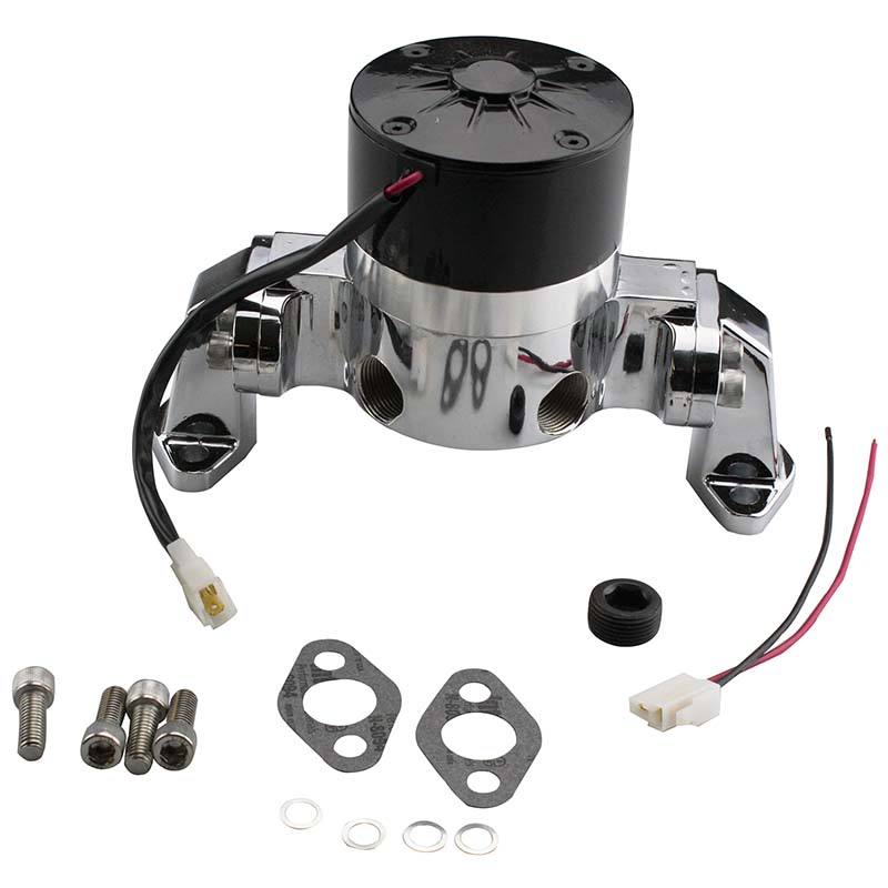 Power Products, Aluminum Electric Water Pump, Chevrolet Small Block, Chrome, Sold as Each