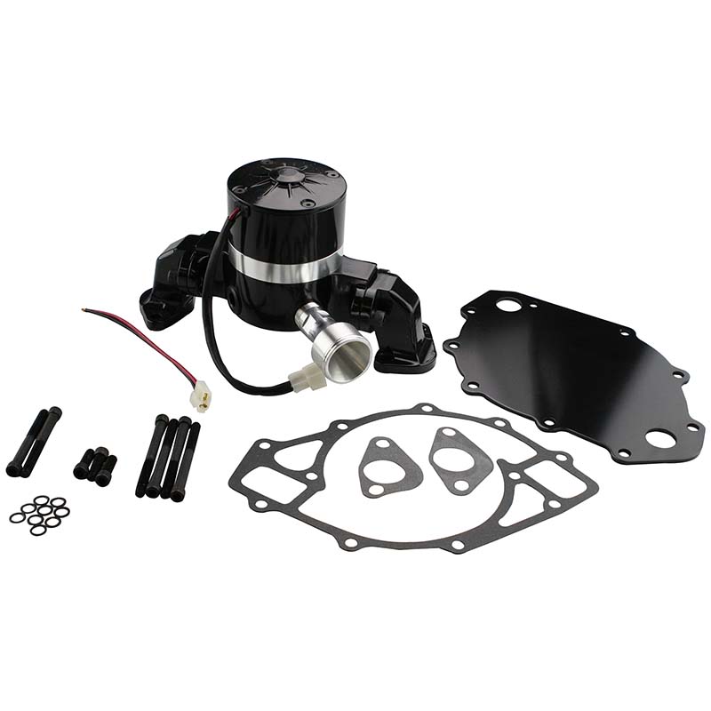 Power Products, Aluminum Electric Water Pump, Ford Big Block 429-460 w/ Backing Plate, Black, Sold as Each