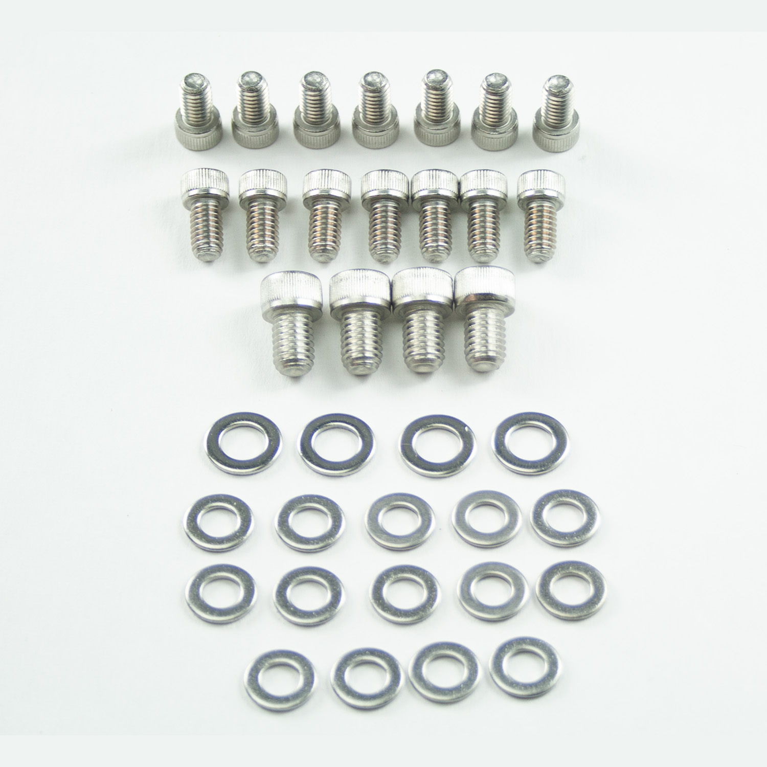 Power Products, Allen Head Oil Pan Bolts, Chevrolet SB, 90deg. V6, Oldsmobile V8, Stainless Steel