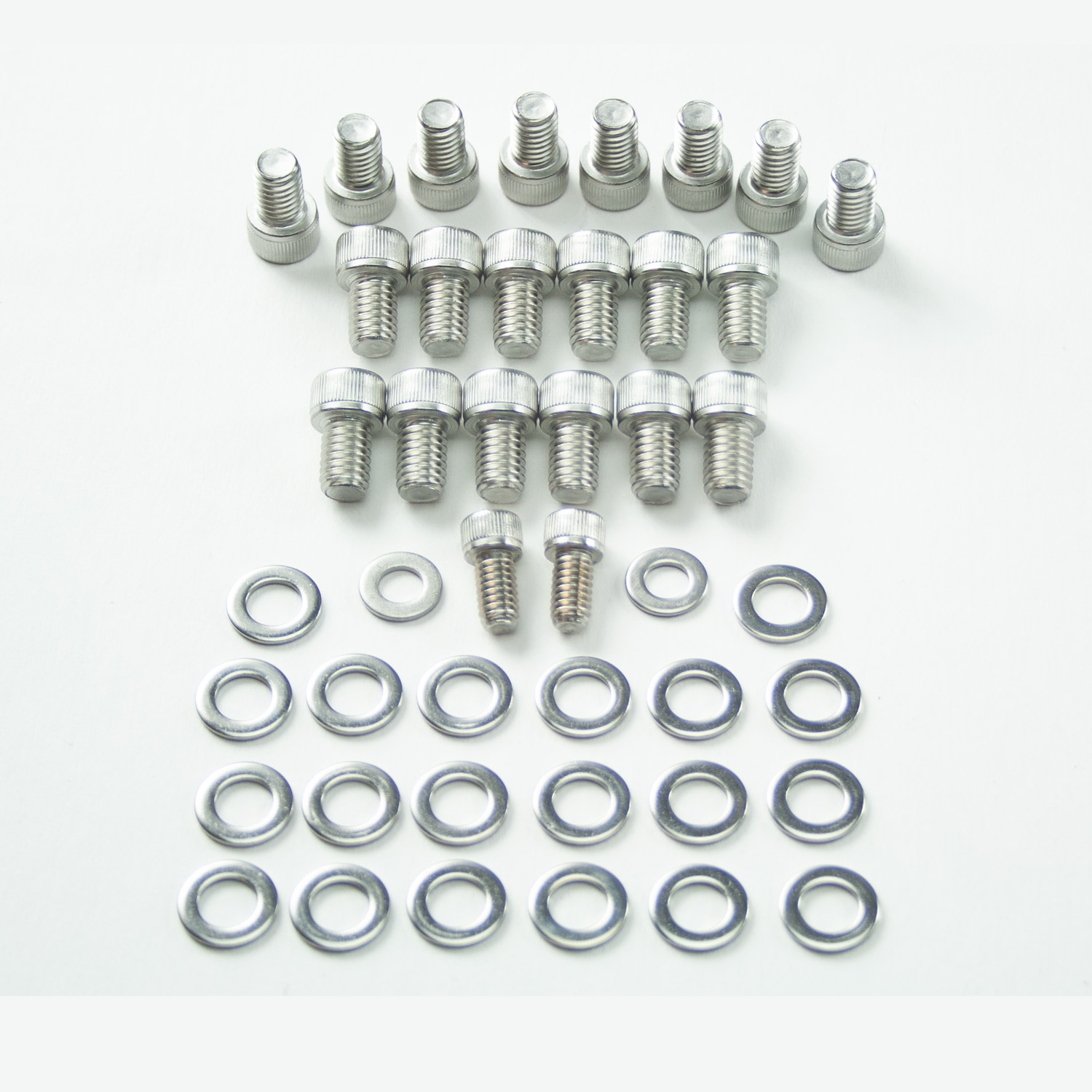 Power Products, Allen Head Oil Pan Bolts, Chev BB, Chrysler SB/BB, Ford FE 390-427, Pontiac V8, Stainless Steel