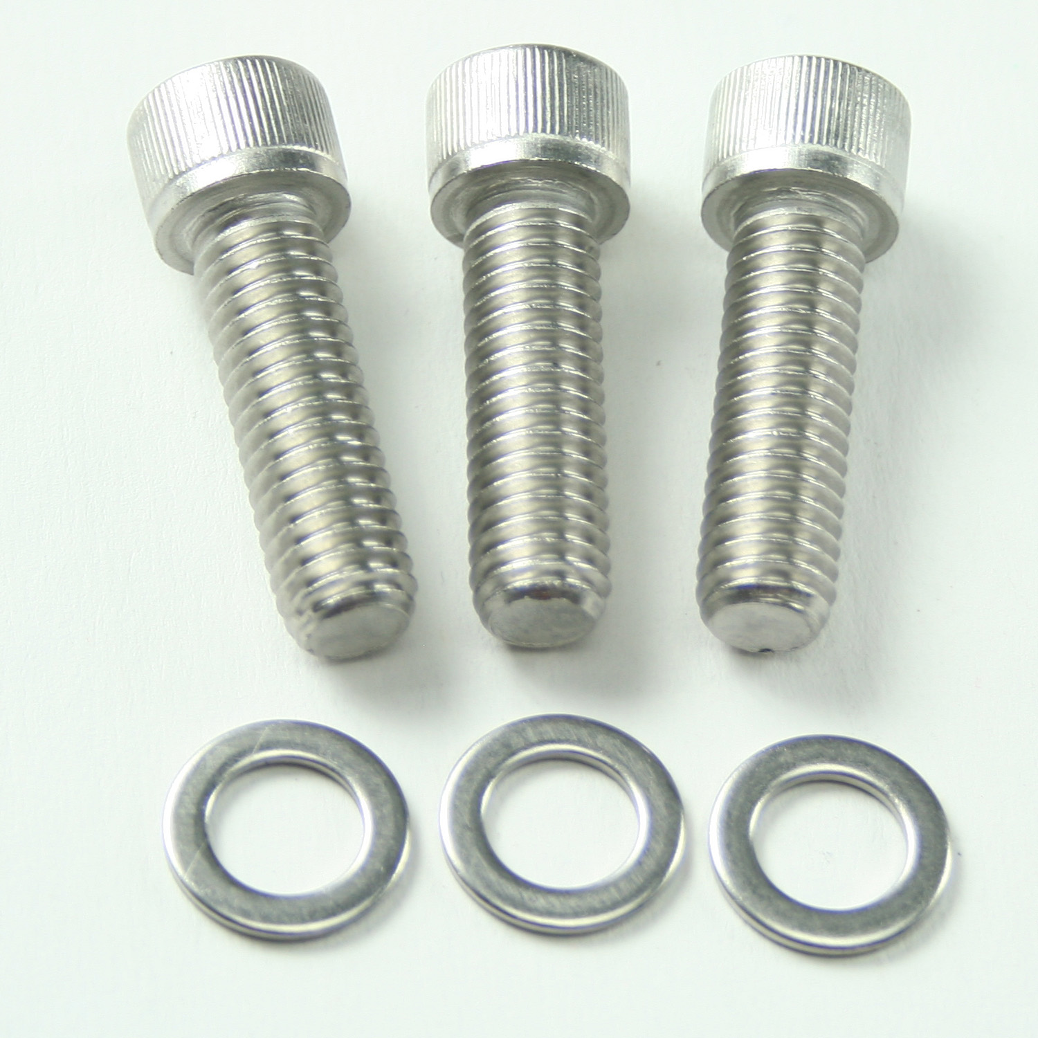 Power Products, Oil Filter Housing Allen Head Bolts w/ Washers, Pontiac V8, Stainless Steel
