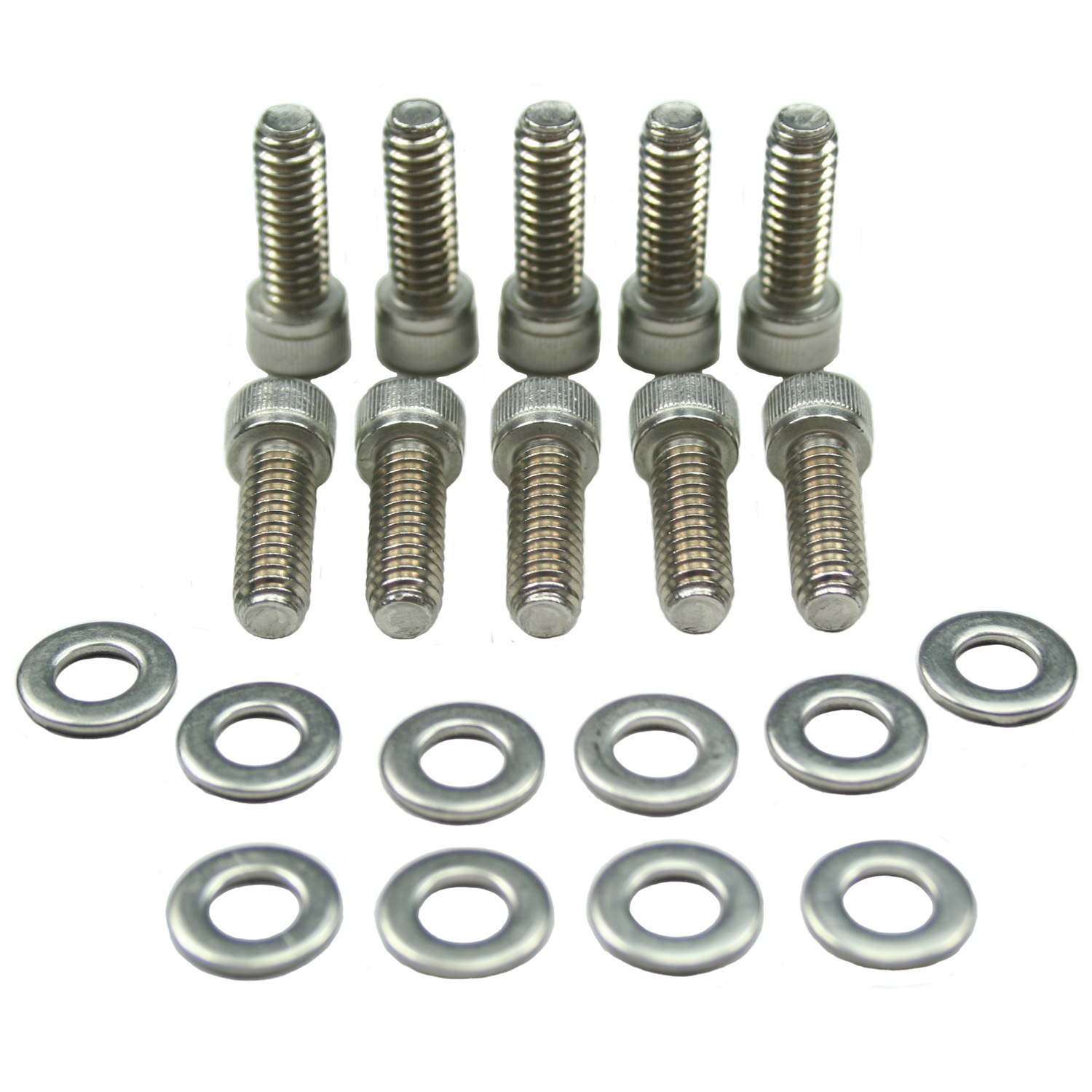 Power Products, Timing Cover Bolts, Chev SB/BB, Allen Head, w/ Cast Aluminum Cover, Stainless Steel