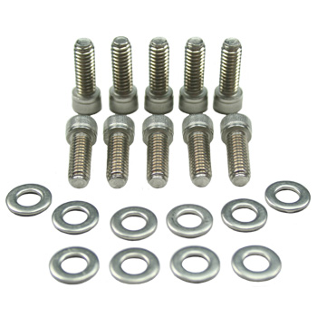 Power Products, Timing Cover Bolts, Chev SB/BB, Allen Head, w/ Cast Aluminum Cover, Stainless Steel