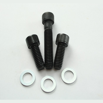 Power Products, Thermostat Housing Allen Head Bolts w/ Washers, Chev SB/BB/Vortec, Black Oxide
