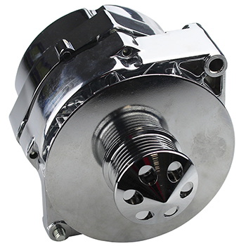 Power Products, High Output 1-Wire Alternator, GM, 100 amp, 10si Case, Chrome, 6 Rib Pulley