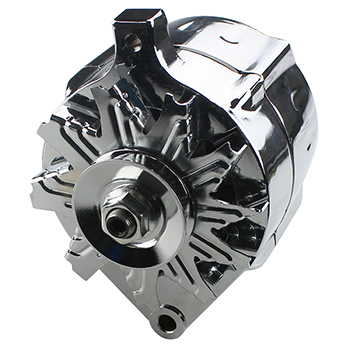 Power Products, High Output 1-Wire Alternator, Ford, 100 amp, Chrome