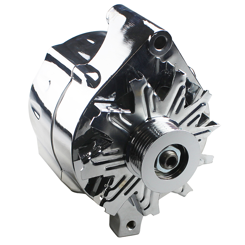 Power Products, High Output 1-Wire Alternator, Ford, 100 amp, Chrome