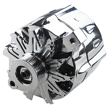 Power Products, High Output 1-Wire Alternator, Ford, 140 amp, Chrome