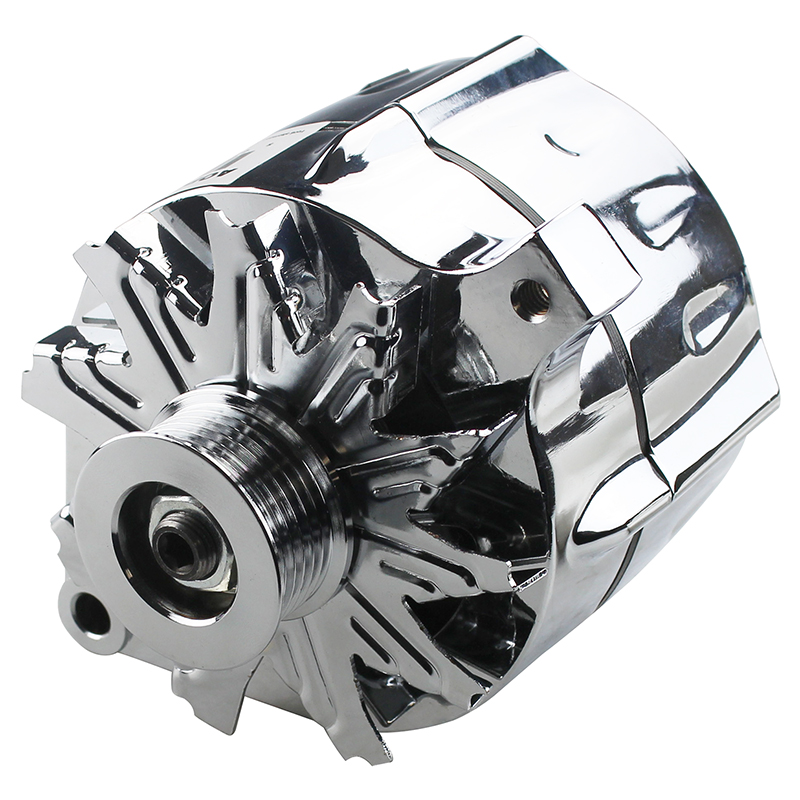 Power Products, High Output 1-Wire Alternator, Ford, 140 amp, Chrome