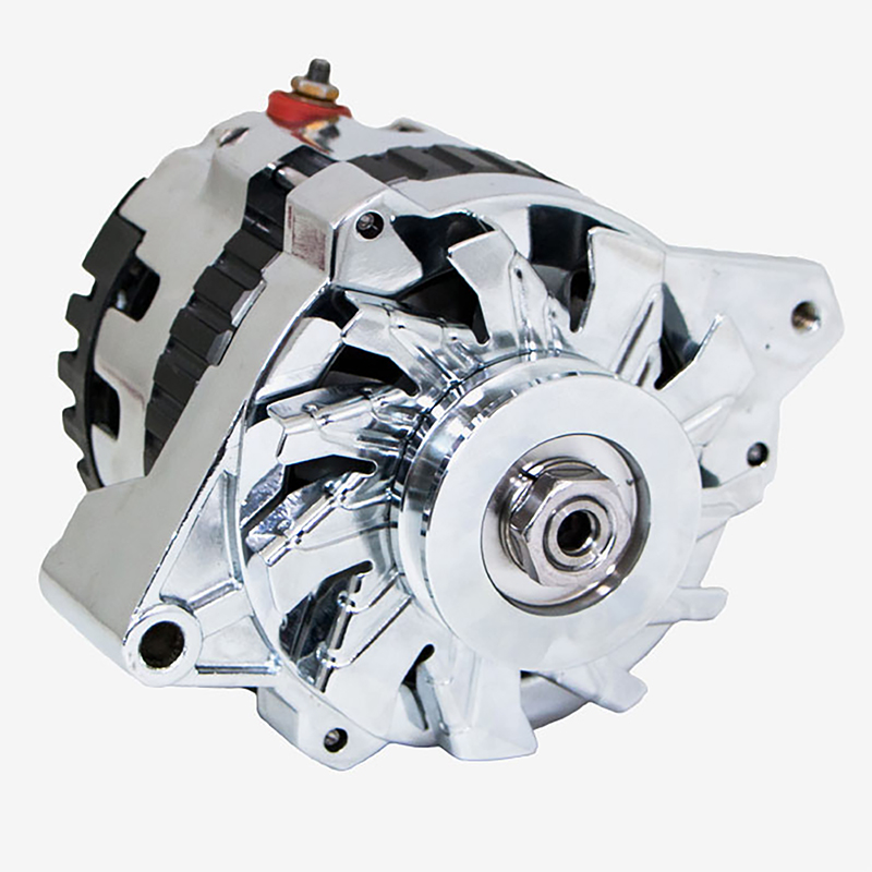Power Products High Output 1-Wire Alternator, GM CS130, 160 amp, 1V Pulley, Chrome