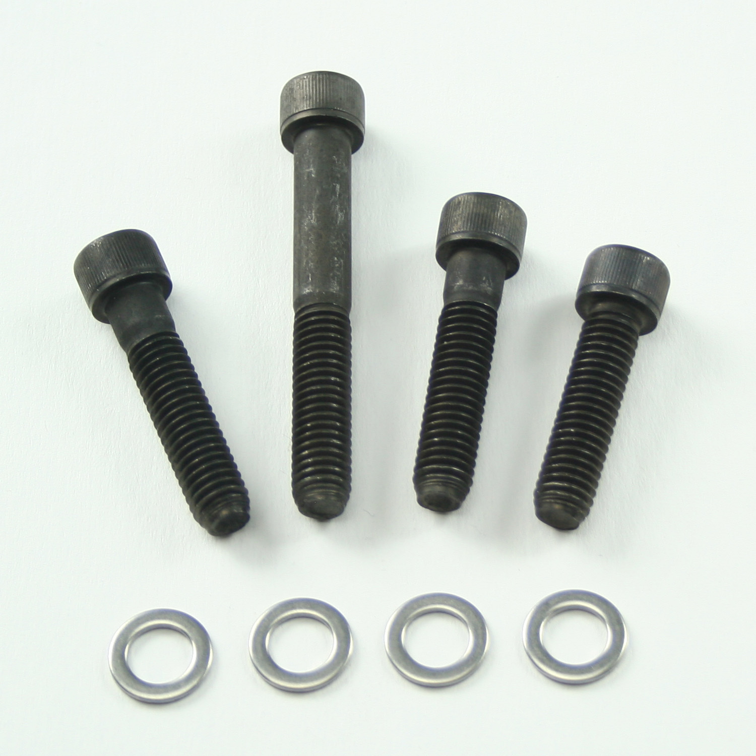 Power Products, Water Pump Allen Head Bolts w/ Washers, Chevrolet  SB/BB, Short Pump, Black Oxide, Set of 4