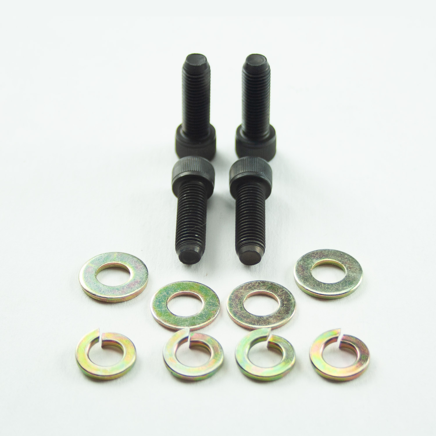 Power Products, Water Pump Pulley Bolts w/ Washers, Ford 260-302, Black Oxide