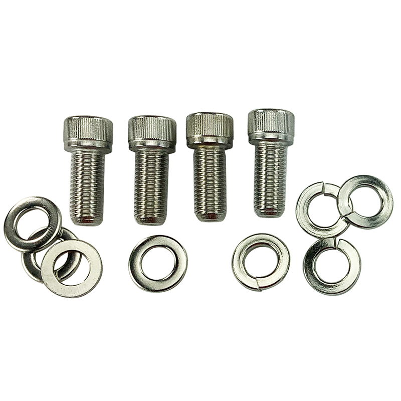 Power Products, Water Pump Pulley Bolts w/ Washers, Ford 260-302, Stainless Steel
