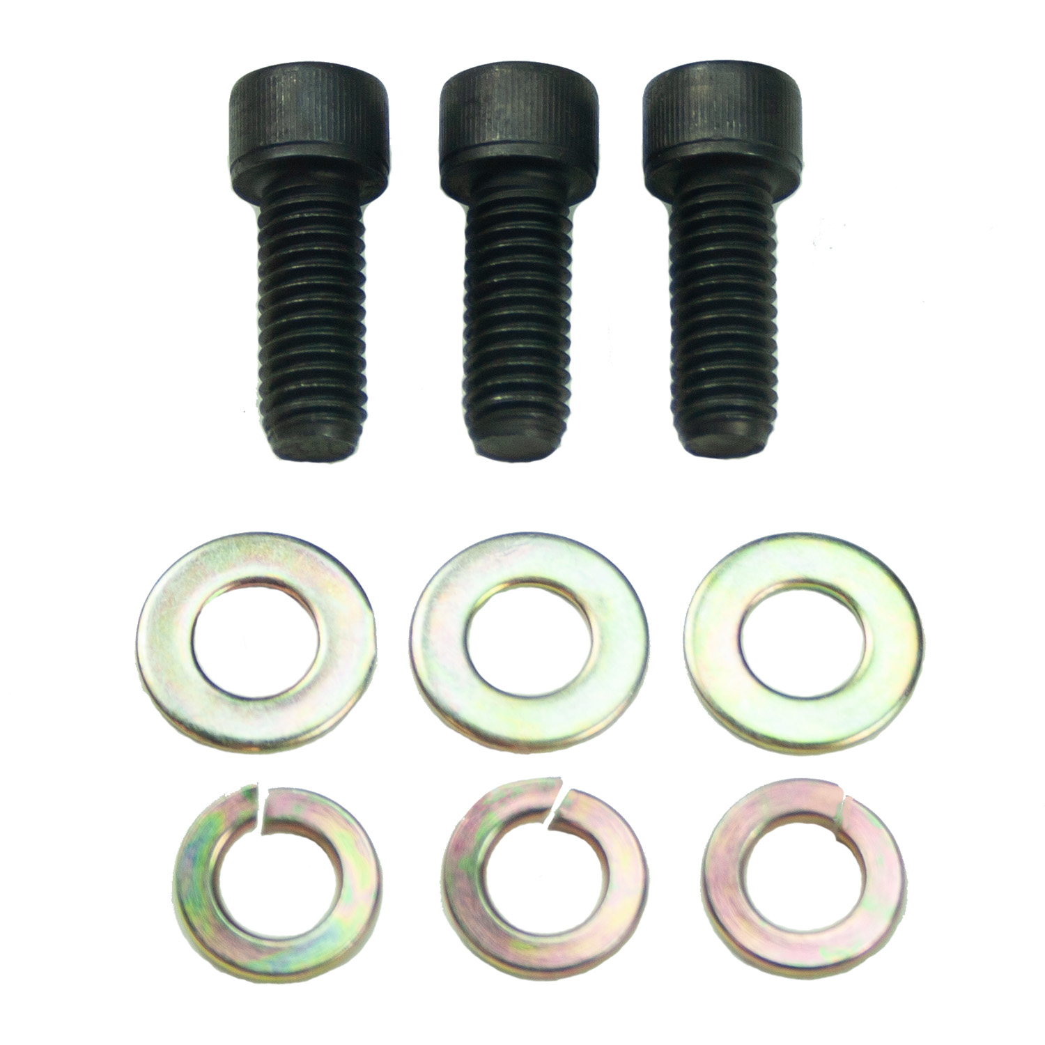 Power Products, Crankshaft Pulley Bolts w/ Washers, Ford 3-Bolt, 3/8