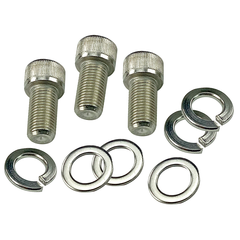 Power Products, Crankshaft Pulley Bolts w/ Washers, Chev SB/BB, 3/8