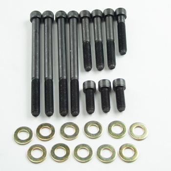 Power Products, Water Pump/Front Cover Allen Head Bolt Kit, Dodge/Chrysler SB, Black Oxide