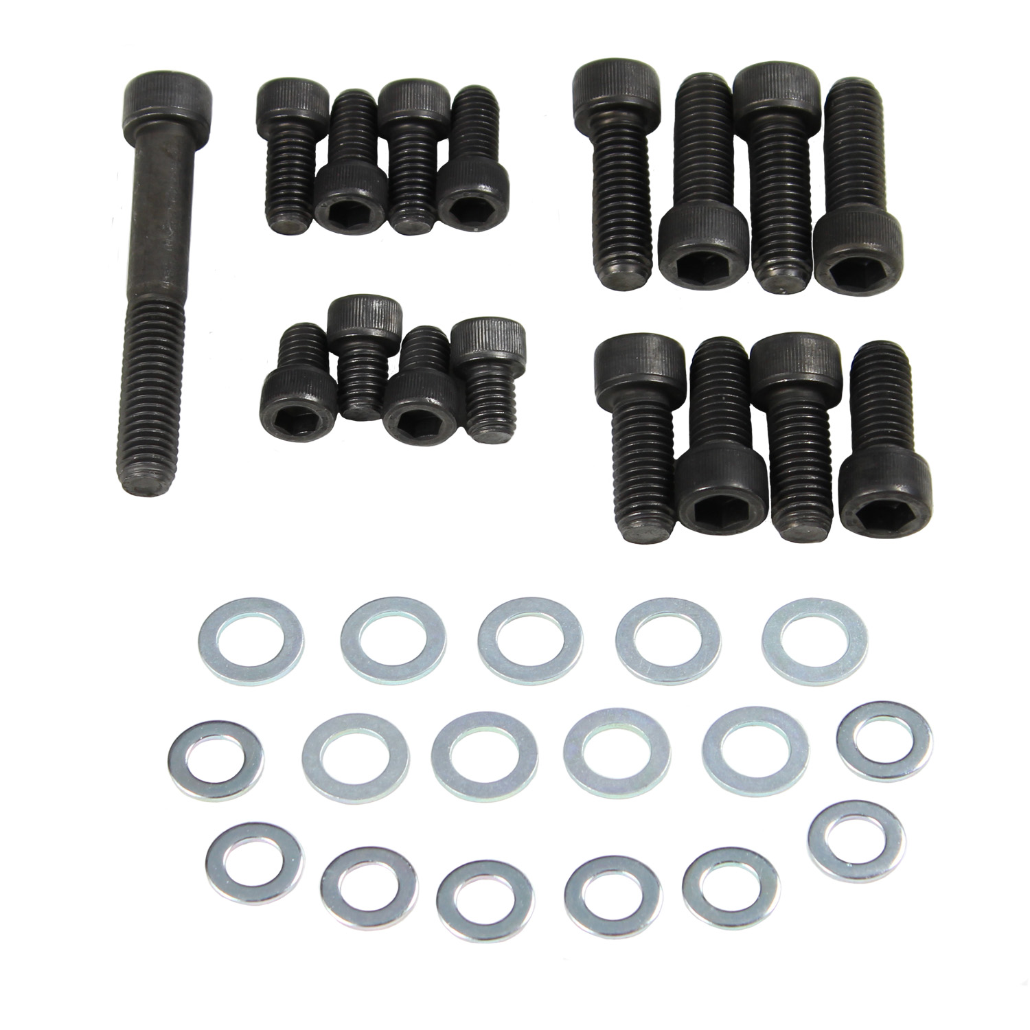 Power Products, Water Pump/Front Cover Allen Head Bolt Kit, Ford FE, Black Oxide