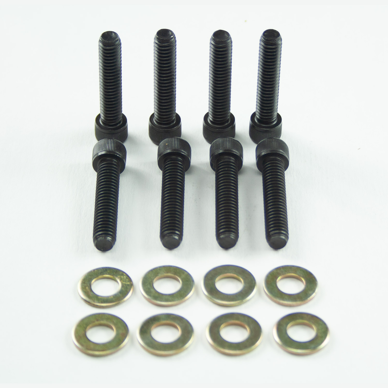 Power Products, Intake Bolts w/ Washers, Chev SB Vortec, Allen Head, Black Oxide, Set of 8