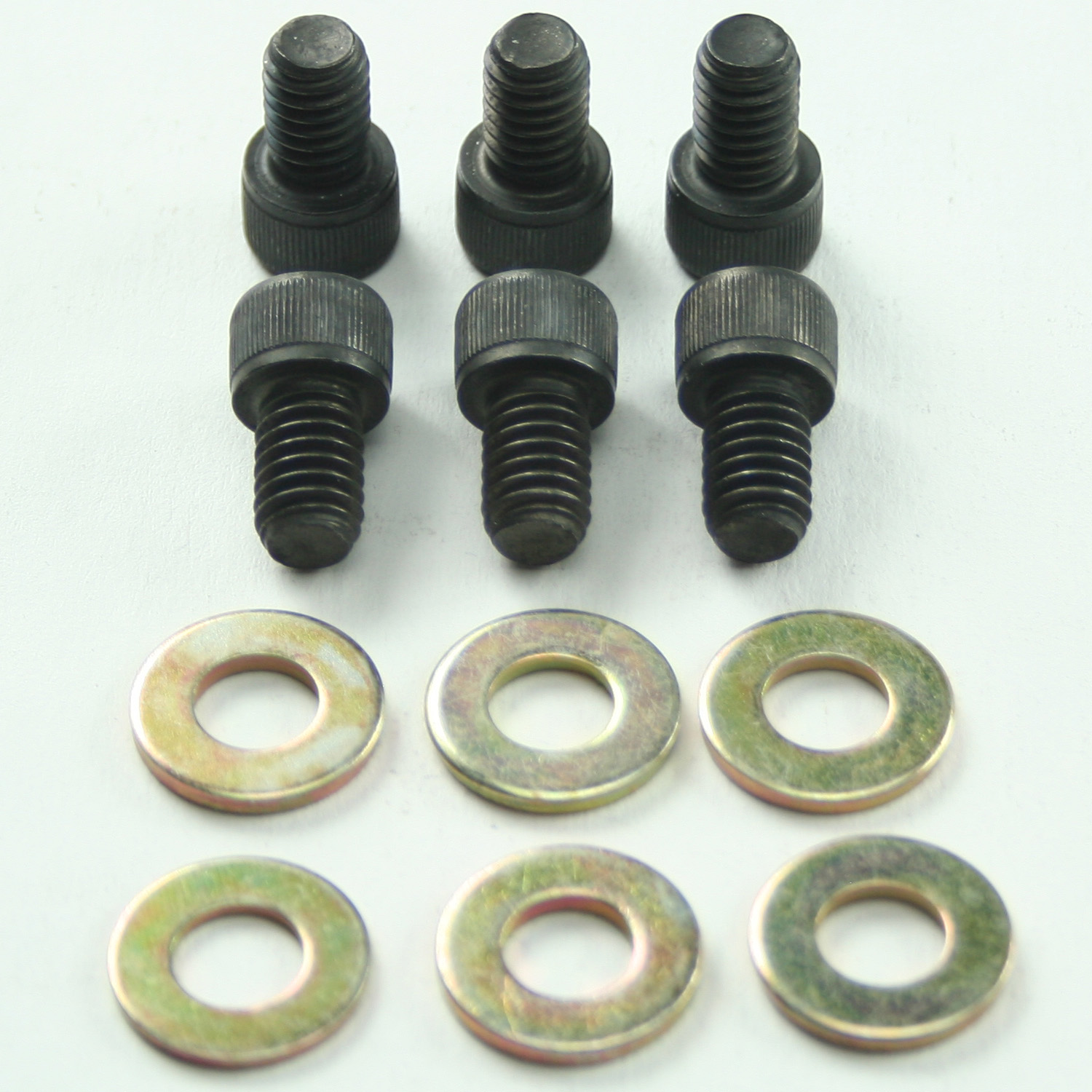 Power Products, Lifter Valley Cover Bolts w/ Washers, Dodge/Chrysler BB, Allen Head, Black Oxide, Set of 6