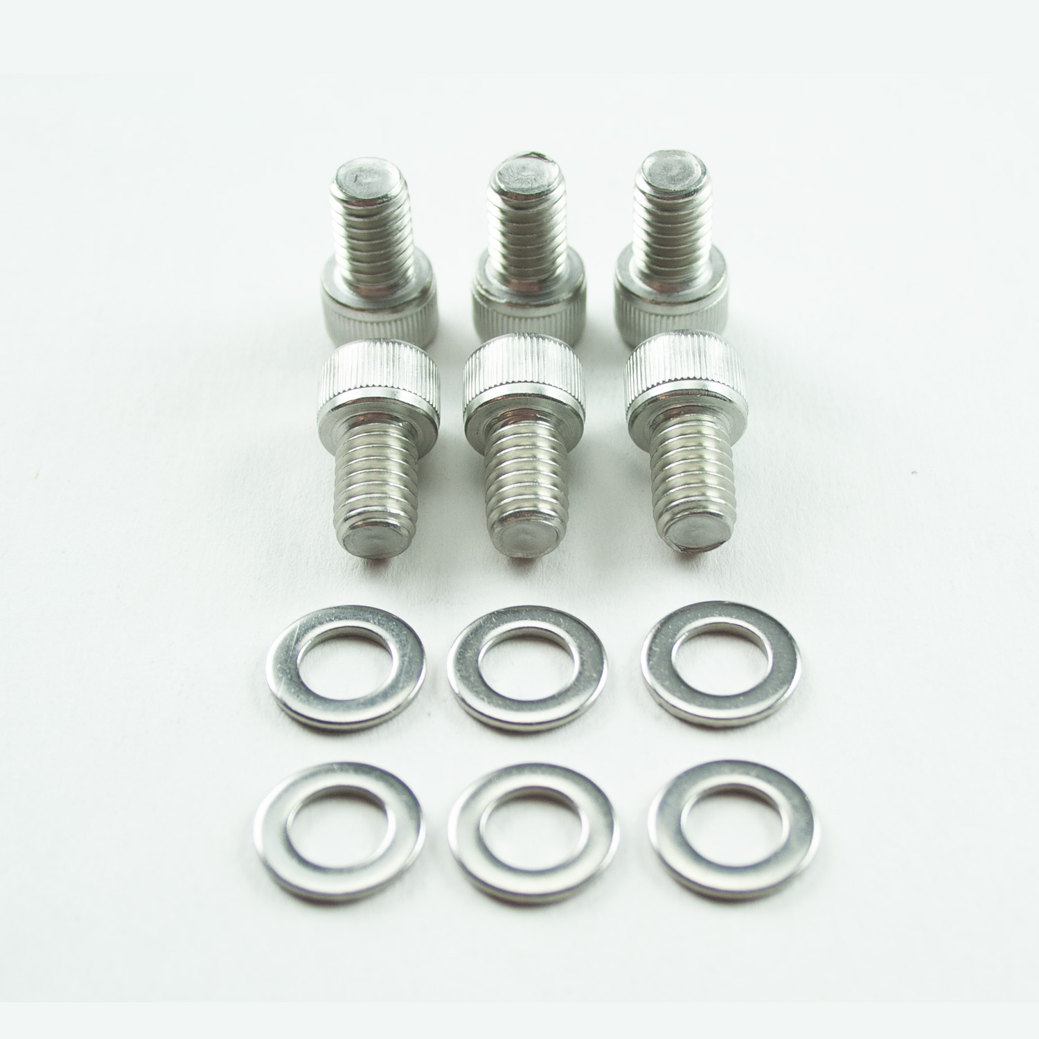 Power Products, Lifter Valley Cover Bolts w/ Washers, Dodge/Chrysler BB, Allen Head, Stainless Steel, Set of 6