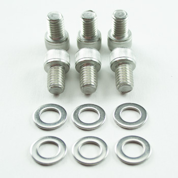 Power Products, Lifter Valley Cover Bolts w/ Washers, Dodge/Chrysler BB, Allen Head, Stainless Steel, Set of 6