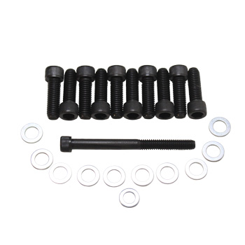 Power Products, Intake Bolts w/ Washers, Pontiac 326-455, Allen Head, Black Oxide, Set of 11
