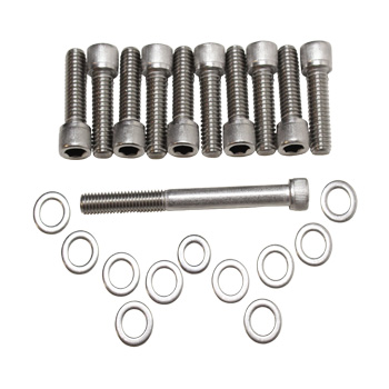 Power Products, Intake Bolts w/ Washers, Pontiac 326-455, Stainless Steel, Set of 11
