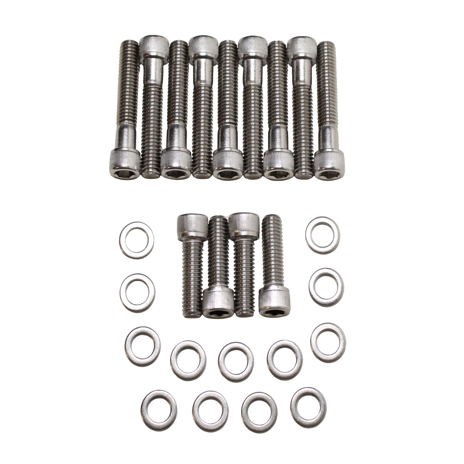 Power Products, Intake Bolts w/ Washers, Oldsmobile 260-455, Stainless Steel, Set of 13