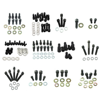 Power Products, Engine & Accessory Fastener Kit, Chev SB, Allen Head, Black Oxide