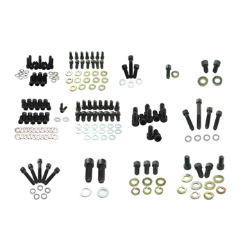 Power Products, Engine & Accessory Fastener Kit, Chev BB, Allen Head, Black Oxide