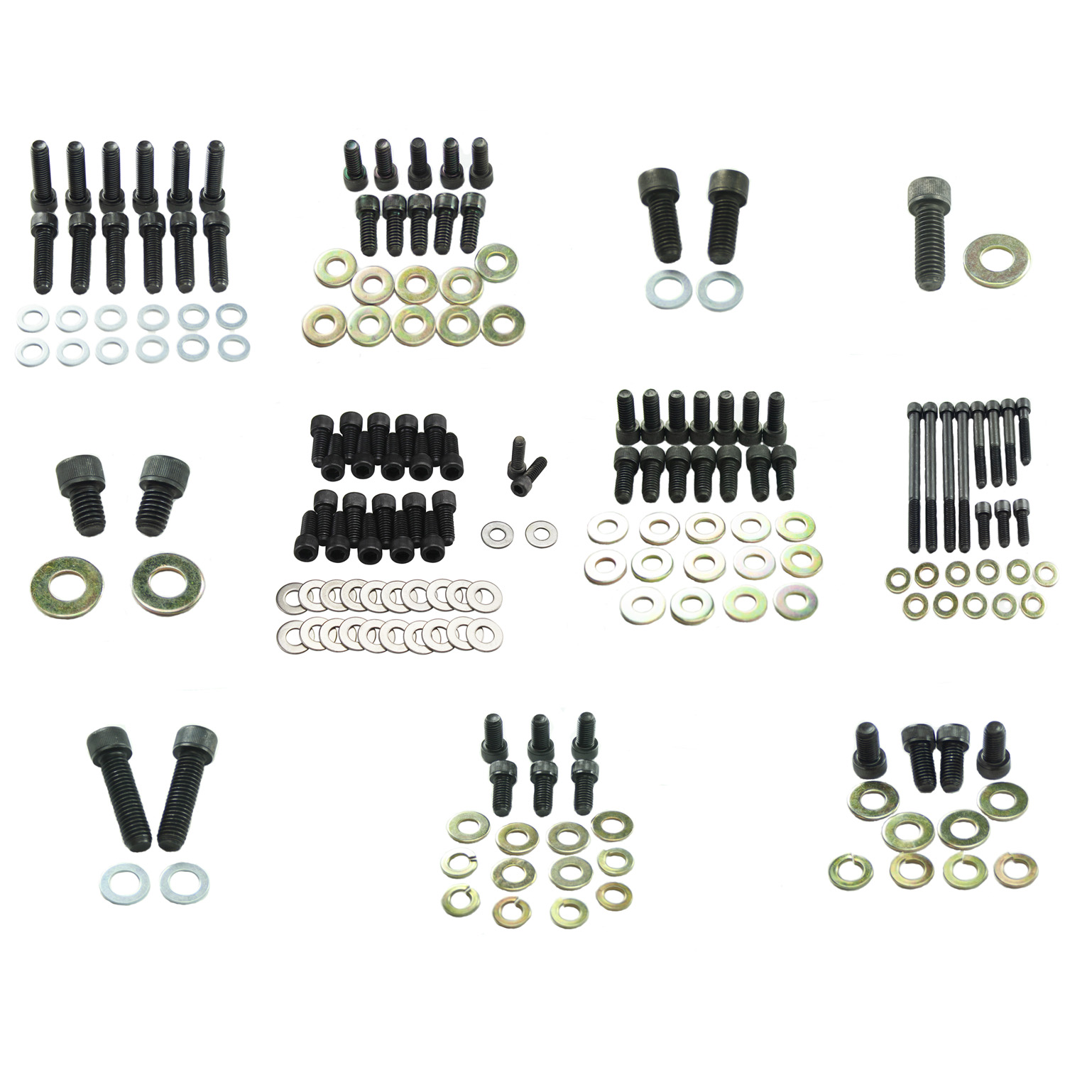 Power Products, Engine & Accessory Fastener Kit, Dodge/Chrysler SB, Allen Head, Black Oxide