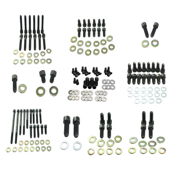 Power Products, Engine & Accessory Kit, Ford 260-302 Driver Side Water Pump Outlet , Allen Head Bolt, Black Oxide, Set