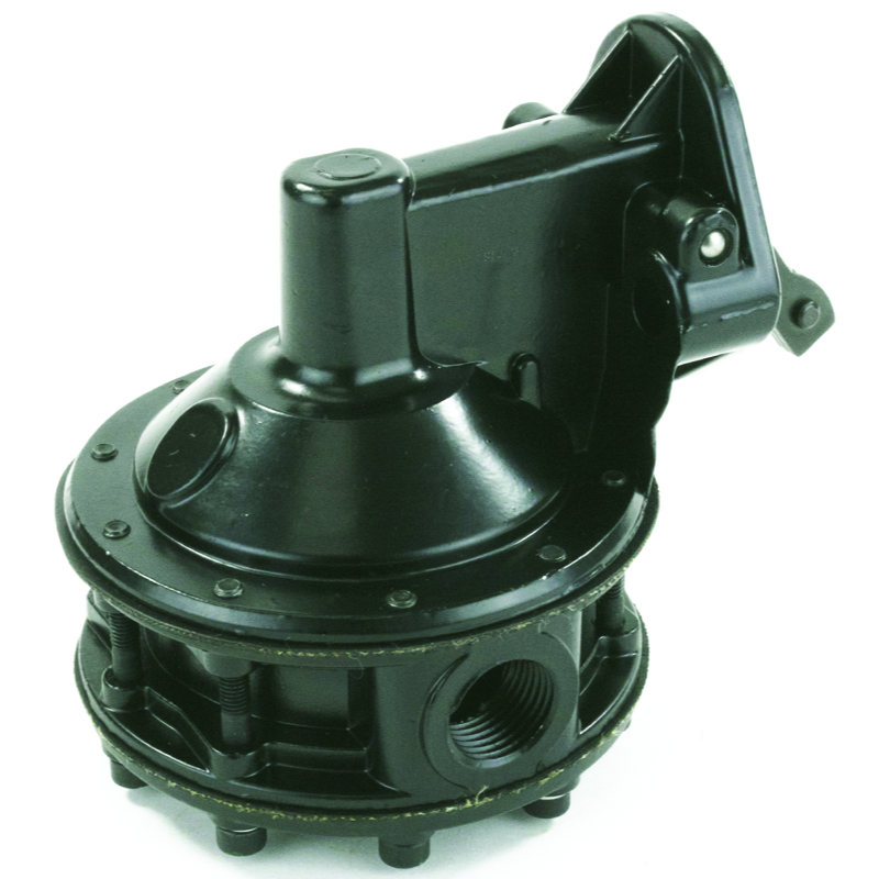 Power Products, High Volume 6-Valve Mechanical Fuel Pump, Chevrolet Small Block, 12 PSI, 130+ GPH, Black, Sold as Each