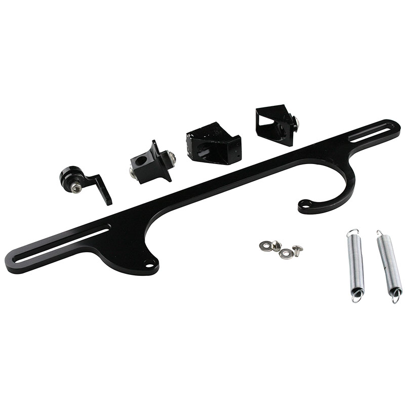 Power Products, Billet Aluminum Cable Bracket, Std. Flange, 4150/4160, Black