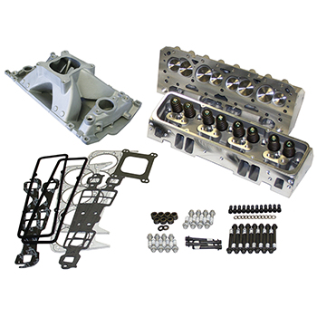 Power Products Top of Engine Kit, Chev SB 205cc, Angle Plug, Single Plane Intake, 1.250