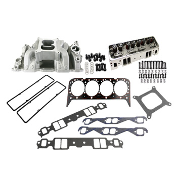 Power Products, Top of Engine Kit, Chev SB 205cc, Angle Plug/Air Gap Dual Plane Intake