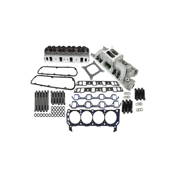 Power Products, Top of Engine Kit, Ford 289-302 185cc, Air Gap Dual Plane Intake, 1.250