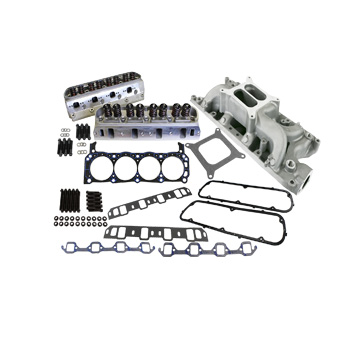 Power Products, Top of Engine Kit, Ford 289-302 185cc, Air Gap Dual Plane Intake, 1.470