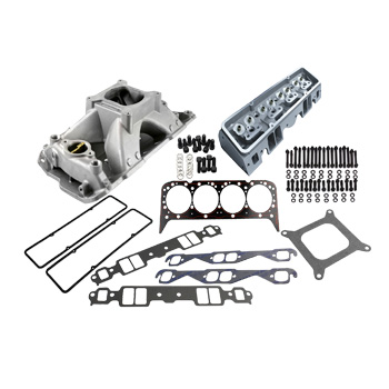 Power Products, Top of Engine Kit, Chev SB 220cc, Straight Plug, Single Plane Intake, 1.540