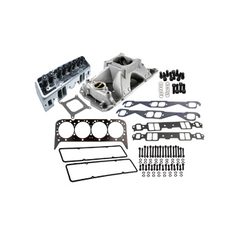 Power Products, Top of Engine Kit, Chev SB 220cc, Straight Plug, Single Plane Intake, 1.540