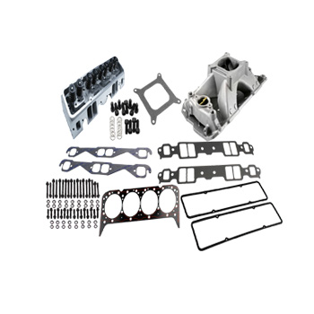 Power Products, Top of Engine Kit, Chev SB 220cc, Straight Plug, Single Plane Intake, 1.540
