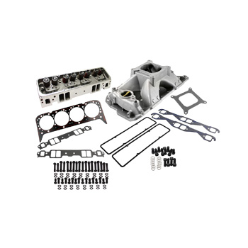 Power Products, Top of Engine Kit, Chev SB 220cc, Angle Plug, Single Plane Intake, 1.540