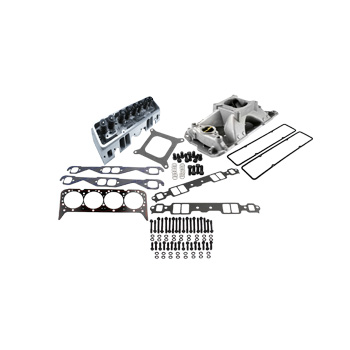 Power Products, Top of Engine Kit, Chev SB 220cc, Angle Plug, Single Plane Intake, 1.540