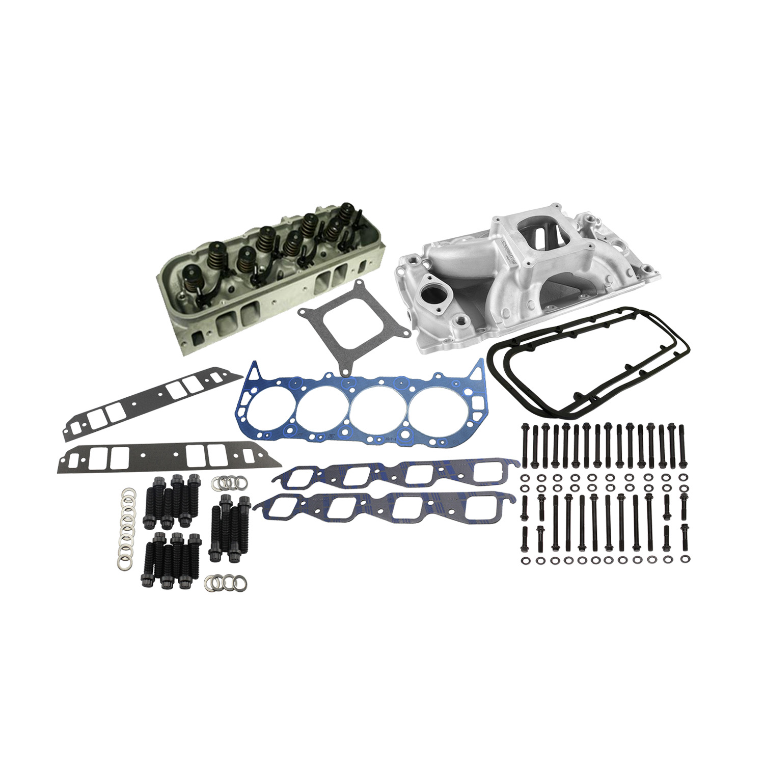 Power Products, Top of Engine Kit, Chev BB 335cc, Single Plane Intake, 1.625