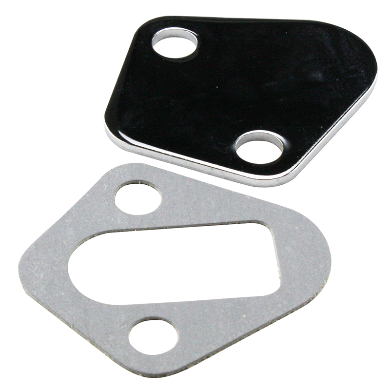 Power Products, Chrome Block-Off Plate, Chevrolet Big Block, Chrysler V8, Ford 289-351W & 429-460, Sold as Kit