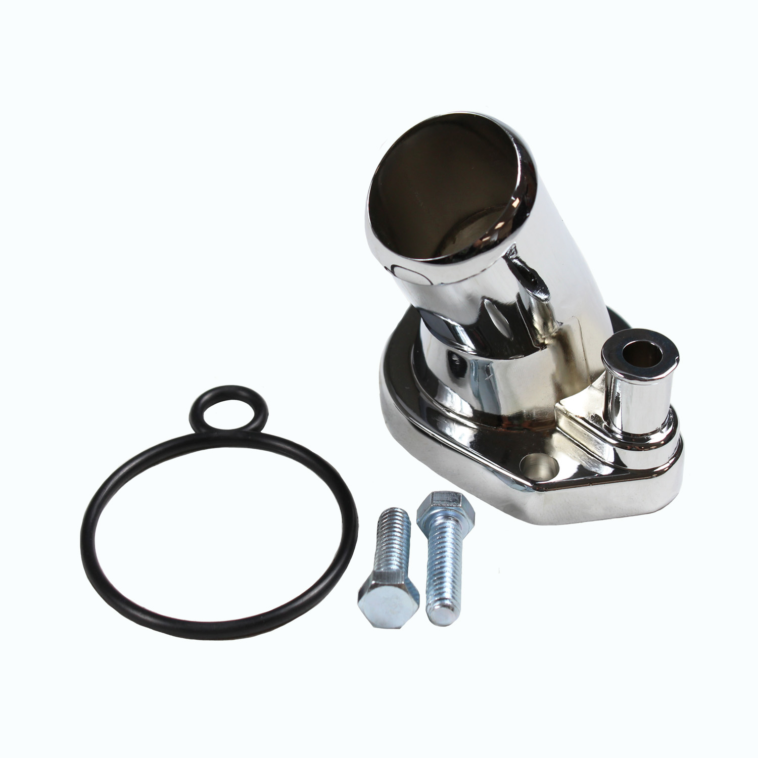 Power Products, Chrome Water Neck w/ O-Ring, Ford Small Block, Sold as Kit
