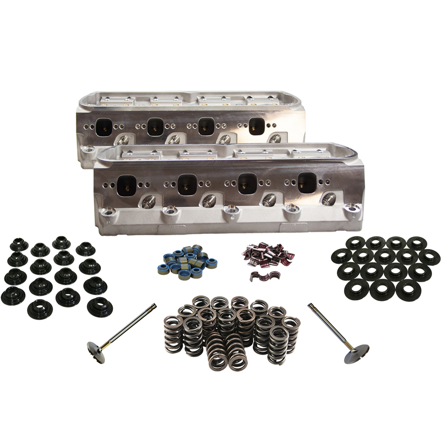 Power Products, Ford SB (289-351W), Aluminum Cylinder Head, 200cc/58cc, Assembled, Hyd. FT, Pair