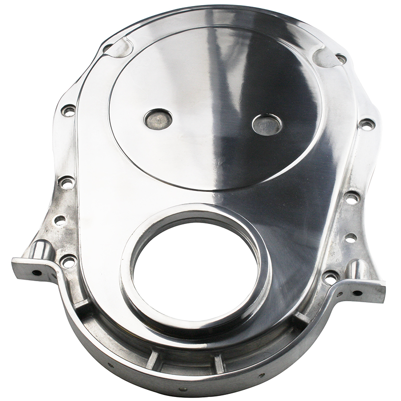 Power Products, Polished Aluminum Timing Cover, Chev BB, Mark IV