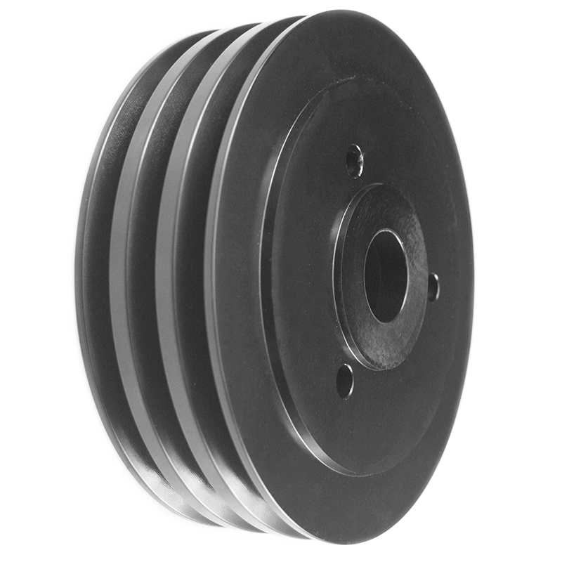 Power Products, Black Billet Style Aluminum Crankshaft Pulleys, Chevrolet Small Block, Short WP, Single Groove